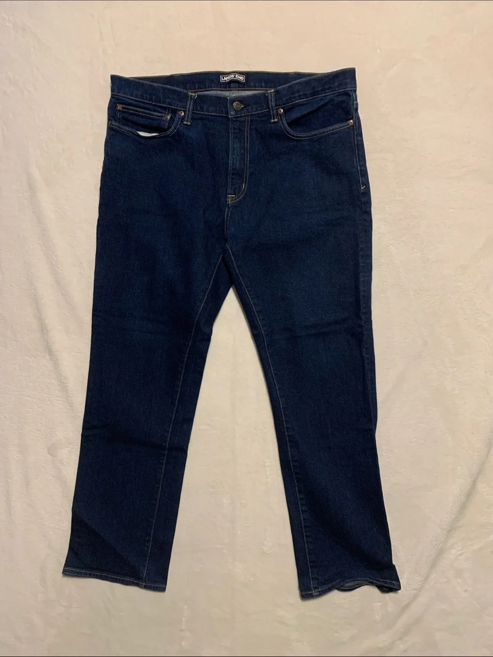 Lands' End Square Rigger straight Fit jeans size 38x30 dark wash